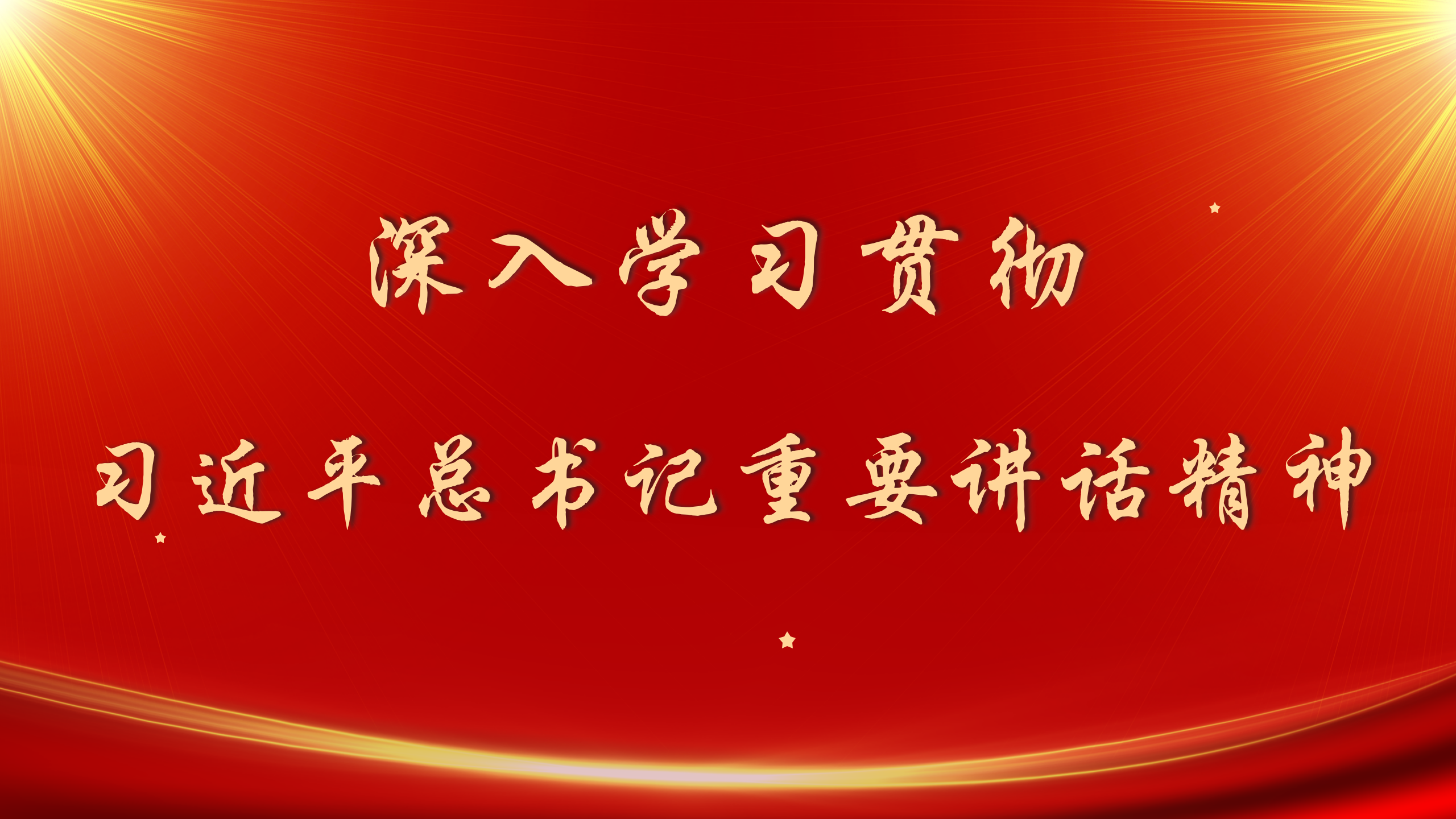 深入学习贯彻习近平总书记重要讲话精神